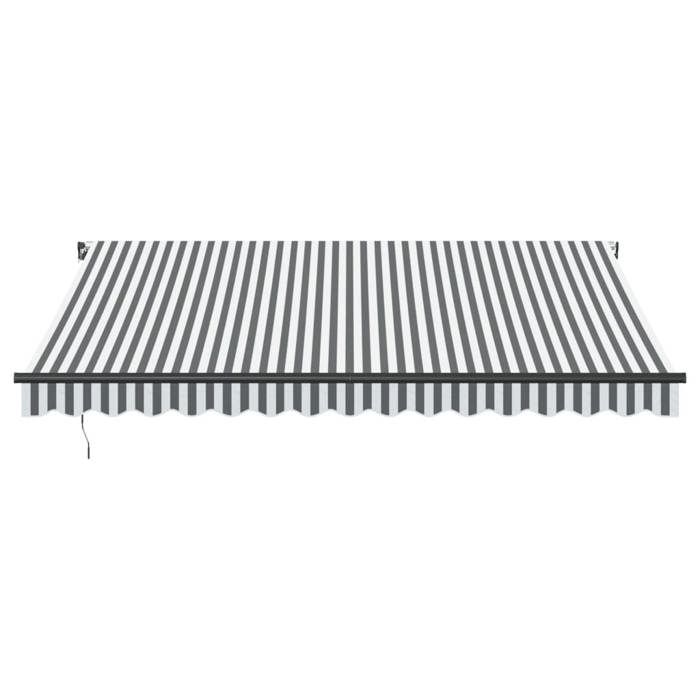 VidaXL Manual Retractable Awning Anthracite and White 400x350 Cm, Awning, Door Awning, Garden Awning, Blind, Awning of 3215808
