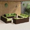 Day and Night - Day and Night Garden Furniture Set 13 Pieces and Brown Synthetic Rattan Cushions