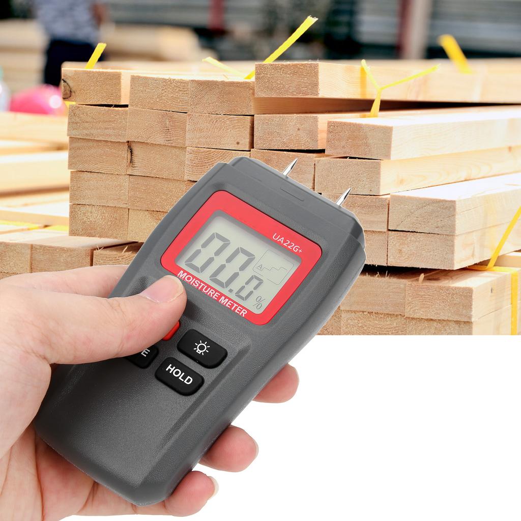 UA22G+ Professional Wood Moisture Meter Portable Timber Humidity Tester Damp Detector