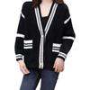 New Spring and Autumn Lazy Wind Imitation Mink Fleece Sweater Cardigan Women's Loose Casual Knitted Sweater Jacket