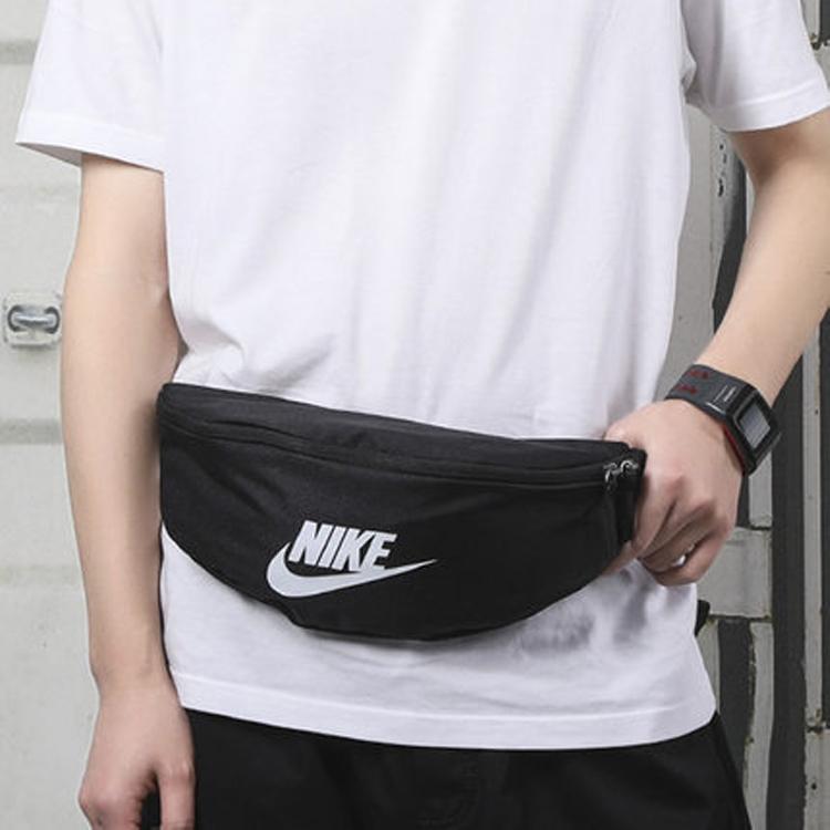 New Nike Heritage 3L Waist Bag Black/Black/White DB0490-010