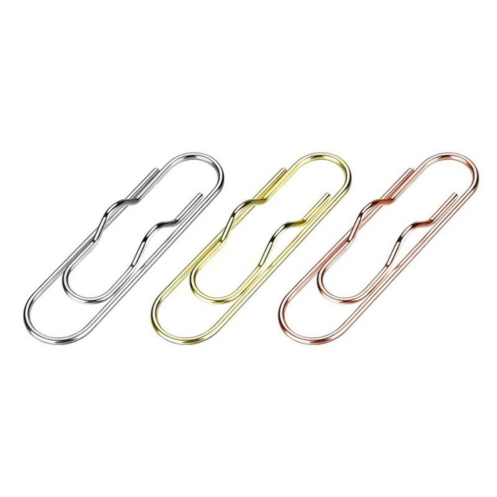 10pcs Metal Pen Fix Clips Ticket Clip Multi-functional Stationery Clips Book Cover Gold Silver Rose Pen Holder Pin