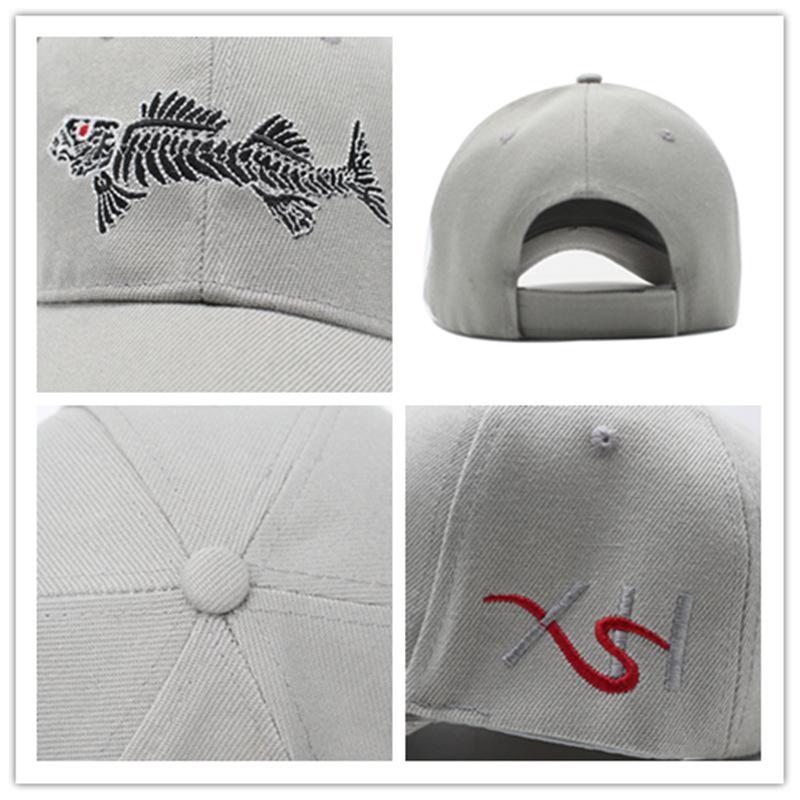 3D Three-Dimensional Embroidery Fish Embroidery Baseball Cap Men And Women Outdoor Fish Camouflage Baseball Cap Thickened Cap