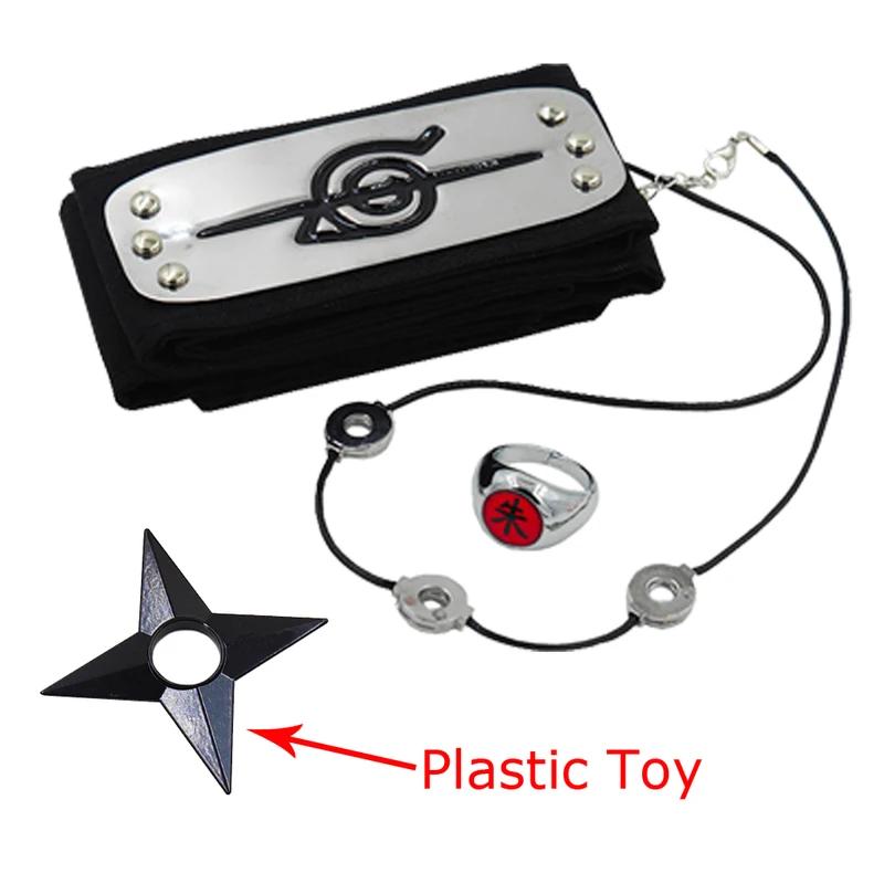 Anime Akatsuki Cloak Cosplay  Long Black Robe Capes Uchiha Itachi Ring Headband Gifts Sasuke Cloak Robe Cape Halloween