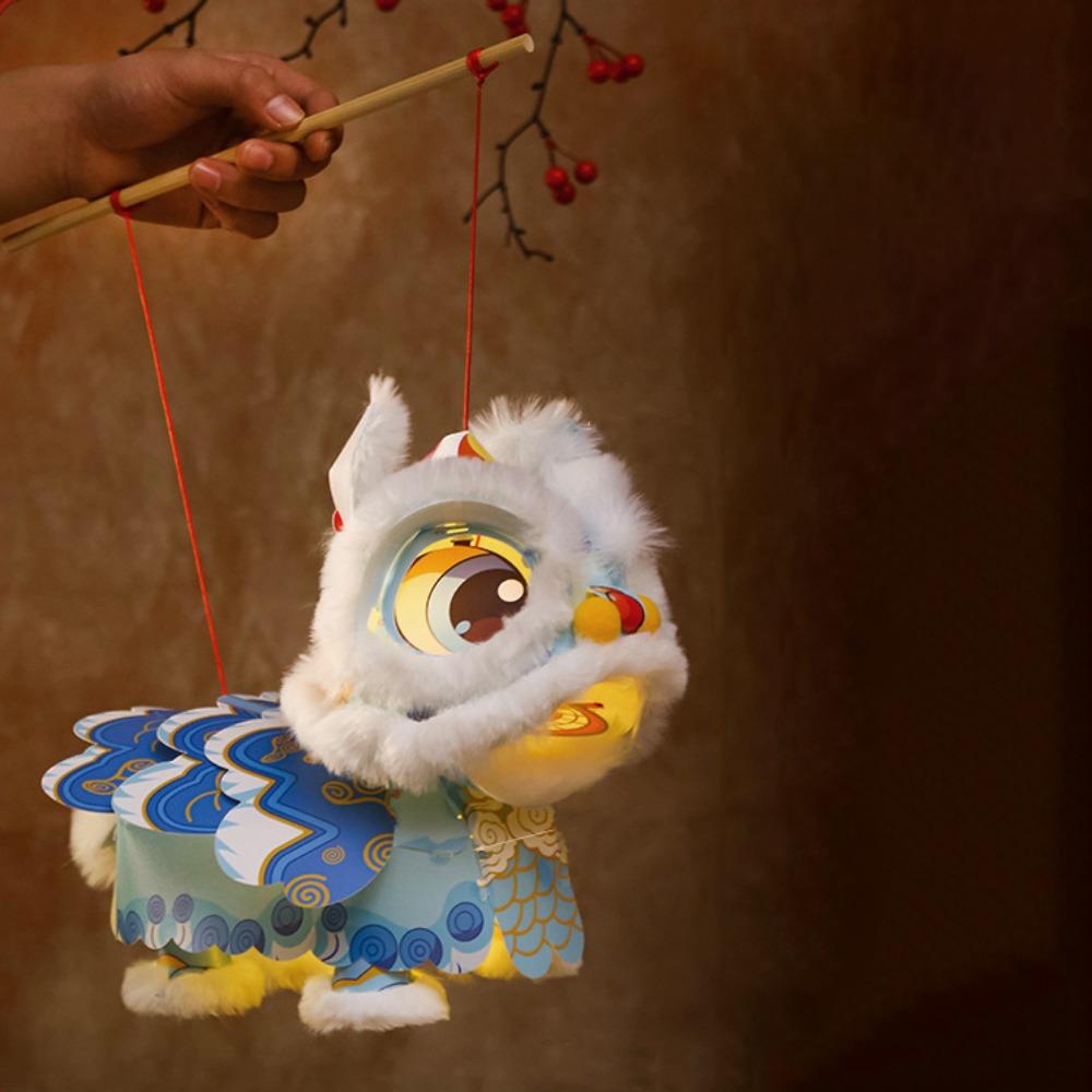 Year of The Horse Lion Dance Lantern Chinese Style Ancient Luminous Lantern  Spring Celebration