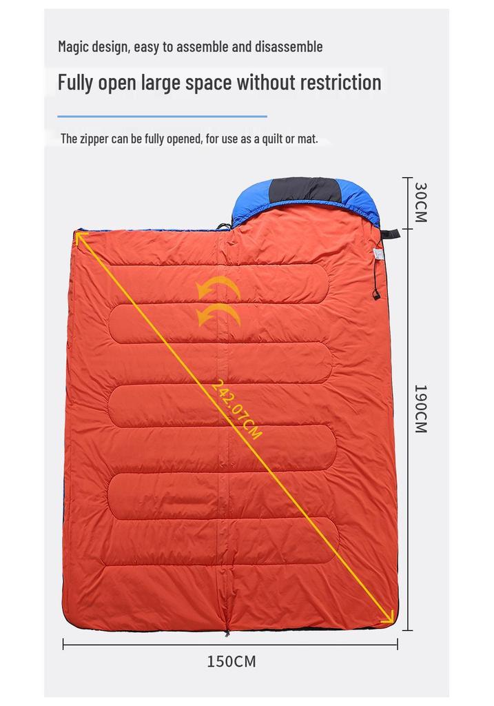 Heated Outdoor Sleeping Bag: Thickened, Portable, Cold-Protection Design for Adults