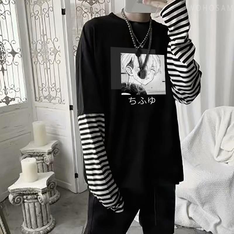 Anime Manga Kawaii Usmívající se Chifuyu Matsuno Tokyo Revengers Tričko Ležérní Harajuku Pánské Dámské Podzim Falešné Dvojité Dlouhý Rukáv Tričko