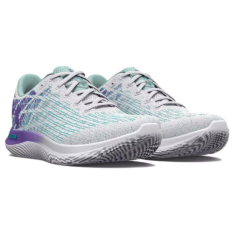 Under Armour Flow Velociti Wind 2 Comfortable Fabric Low-Top Casual Running Shoes Women Sneaker White Purple 3025662-102