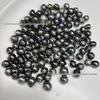 Tahitian Ribbed 8-9mm Full-Drilled Black Saltwater Pearl Beads for DIY Jewelry