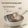 CUIDAHUANG 26cm Titanium Alloy Non-Stick Wok