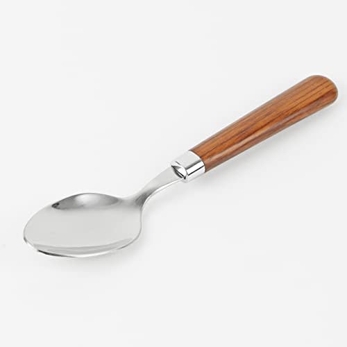 Pearl Metal Cutlery Set of 4, Wood Grain Finish, Round, Plastic Handle, B-5556