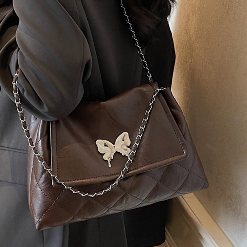 2025 autumn new women's large-capacity commuter butterfly tote bag going out for travel shoulder messenger bag commuter bag