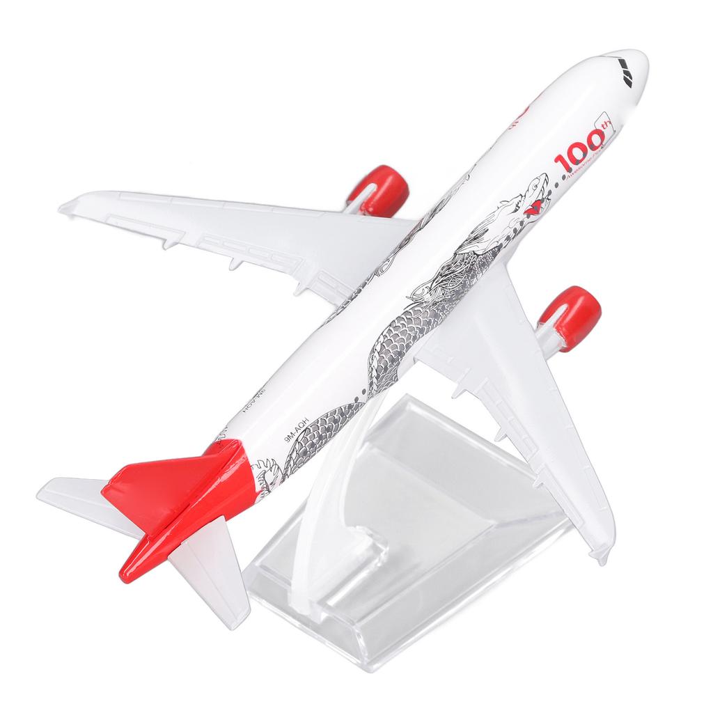 Legierungs-Flugzeugmodell mit stabilem Sockel, simulierter präziser Maßstab, 14 cm Spannweite, Flugzeugmodell