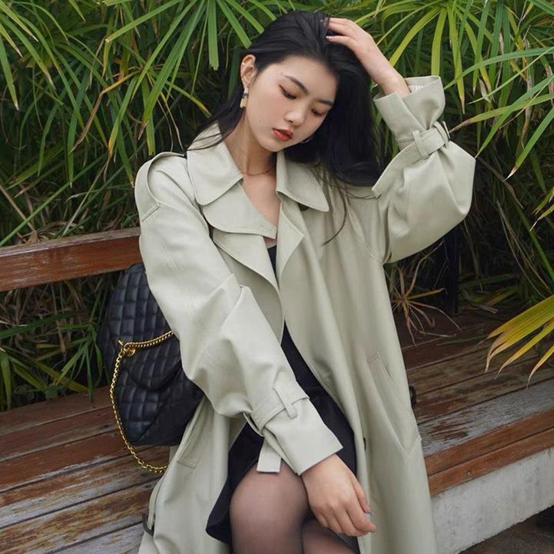 Spring and Autumn New Korean Style Windbreaker Women's Mid-Length Small Jacket
