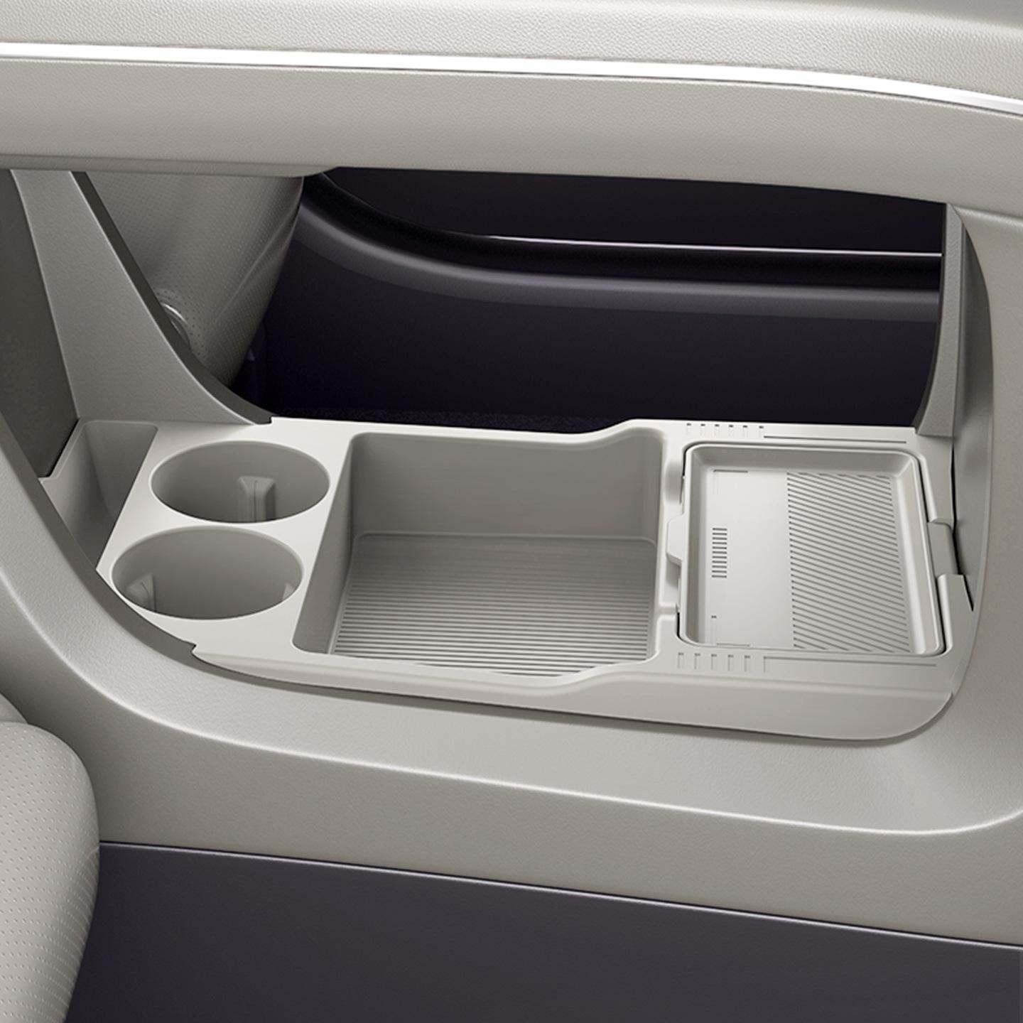 Compatible with 26 Nio ES8 Models: Double-Layer Silicone Center Console Storage Box for Interior Organization.