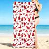 1Pc Christmas Winter Festive Beach Towel Quick Dry Multiuse For Beach Pool Gym Yoga Home Travel Christmas Halloween Xmas Gift S1101