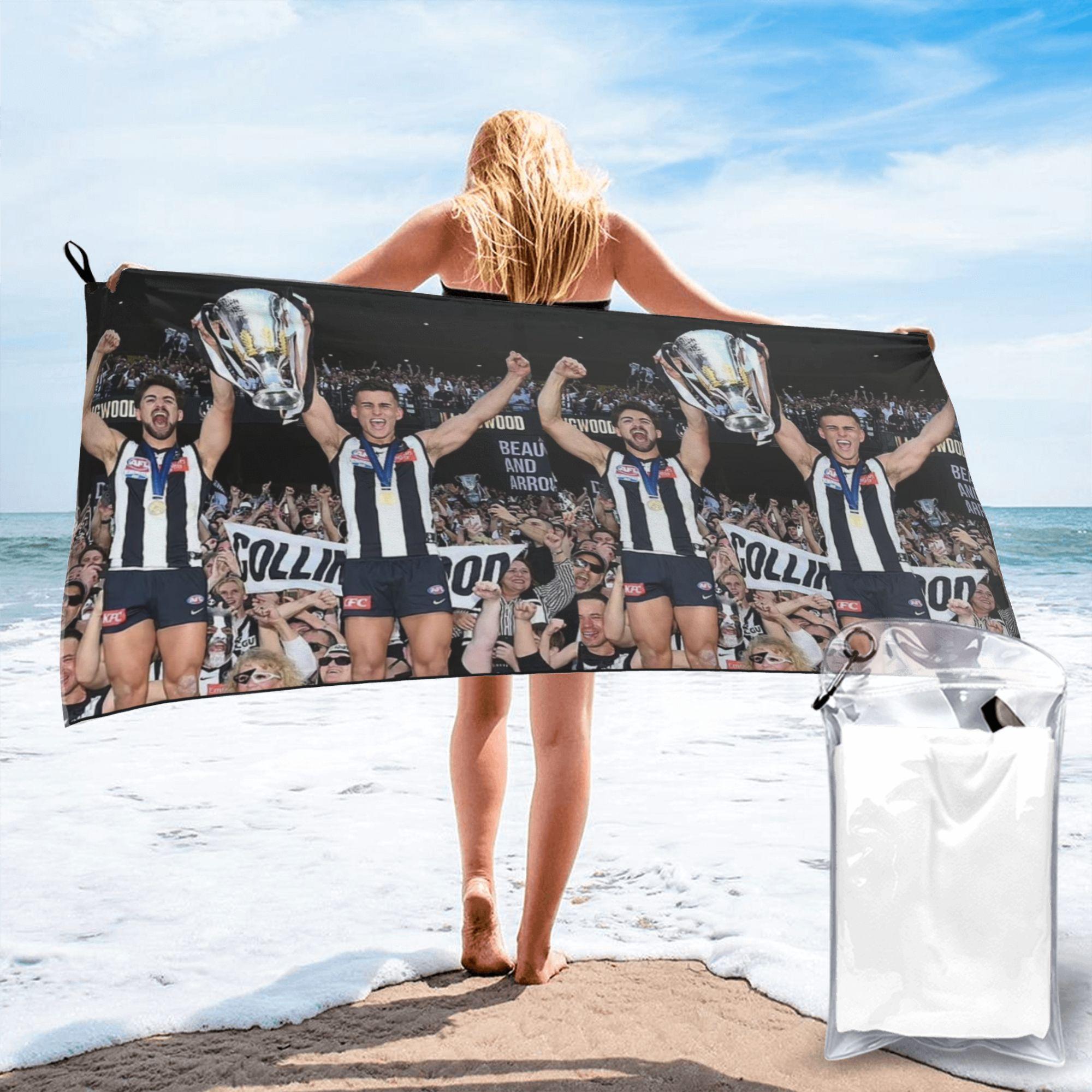 

Daicos Brothers Premiership Trophy Collingwood Beach Towel Soft Microfiber Quick Dry Absorbent Quick Towels For Pool W30*H60(CM)