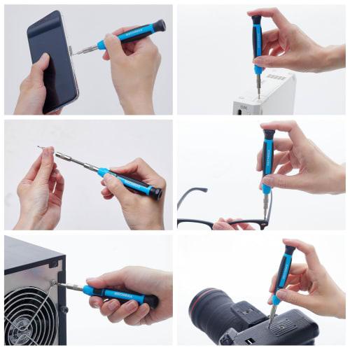 MECHMAX 51-Piece Magnetic Precision Screwdriver Bit Set with Pentalobe Bits for Apple iPhone, MacBook, Switch, Wii, PS5, Xbox, Smartphones, Laptops, T