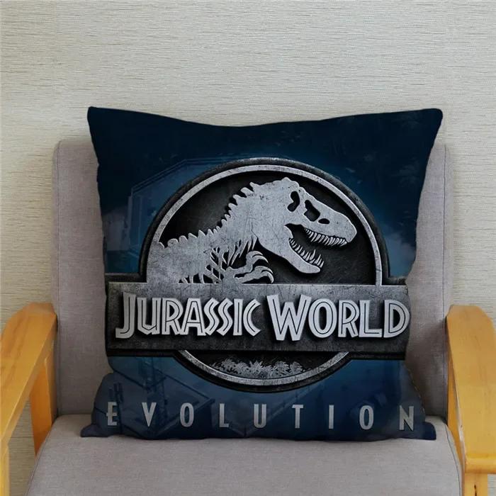Jurassic Park Dinosaur Print Pillowcase Peach Skin Cushion Cover  Home Decor ,(11) 30x30cm