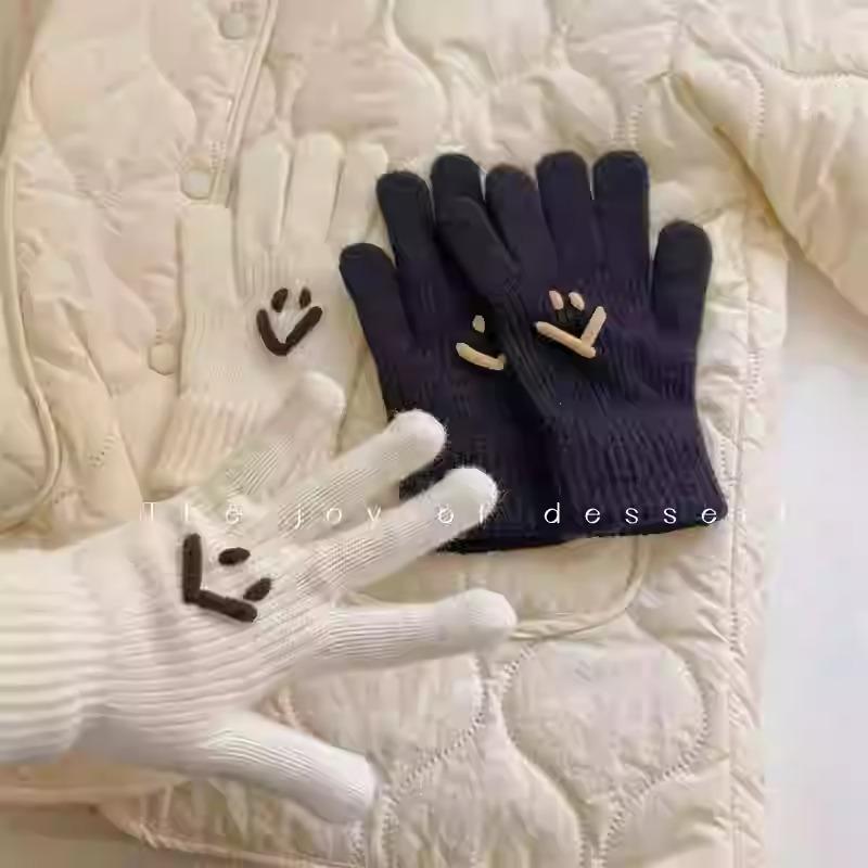 

Милые корейские вязаные шерстяные перчатки, позволяющие касаться экрана, чтобы согревать мужчин и женщин зимой.