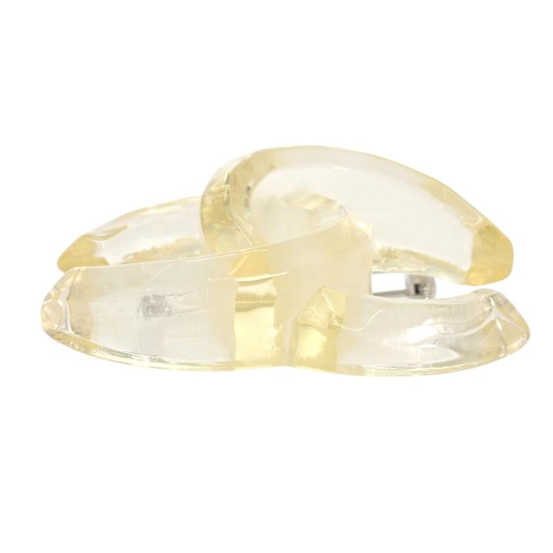 Chanel Brooch Clear Acrylic Women