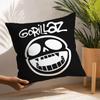 G-Gorillaz Band kussensloop vierkant dubbelzijdig bedrukt kussen voor bank, slaapkamer of als decoratie.