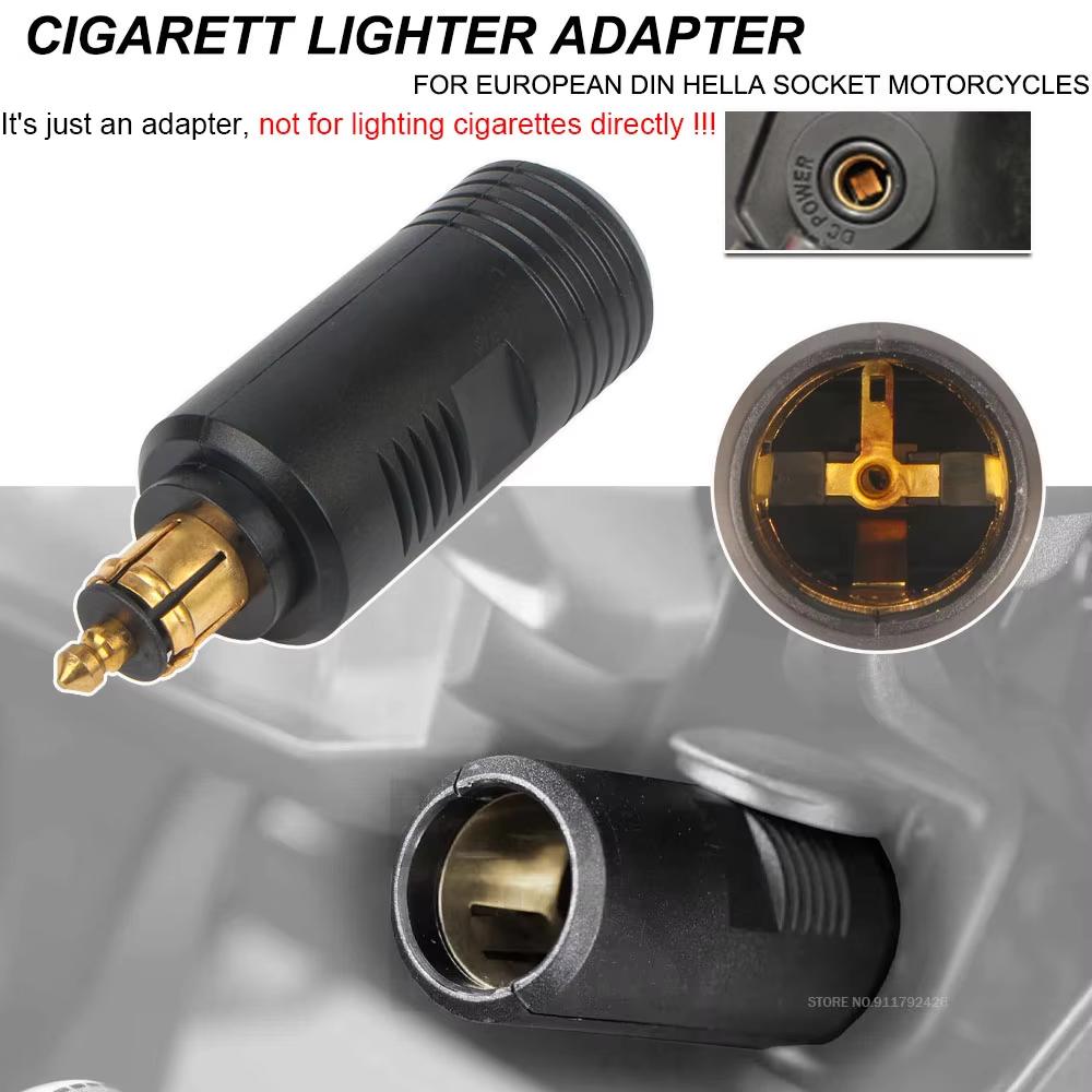 DC 12V 24V EU Plug Cigarette Lighter for BMW DIN Hella Motorcycle Charger Socket Outlet Convert To Car Adapter Power Lead Cables