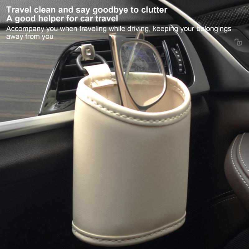 Car Air Outlet Storage Bag Universal Leather Car Keyholder Storage Box Multifunctional Car Vent Pocket Organizer For Keys Pens