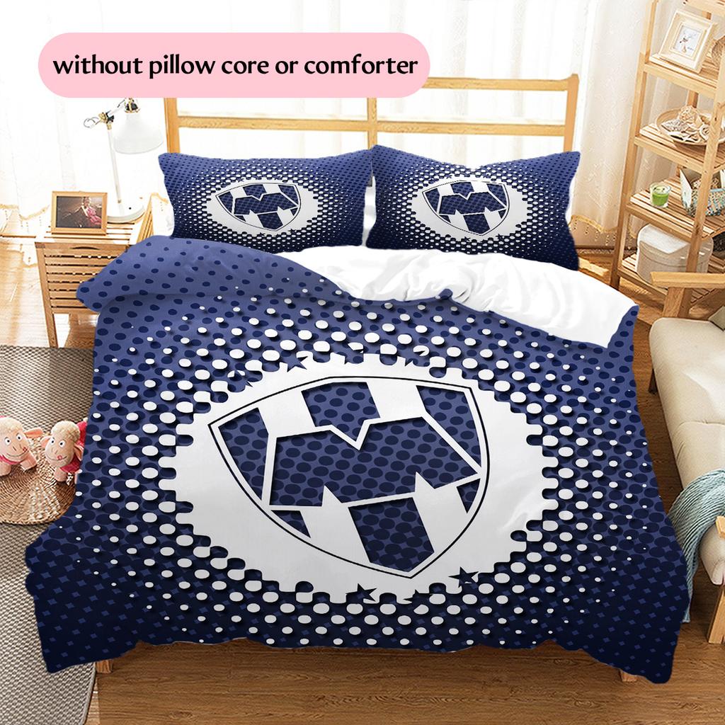 C.F. Monterrey Football Club  Pattern Bedding Quilt Set  Home Decoration  Gift (1 * duvet cover + 2 * pillowcase  without core)