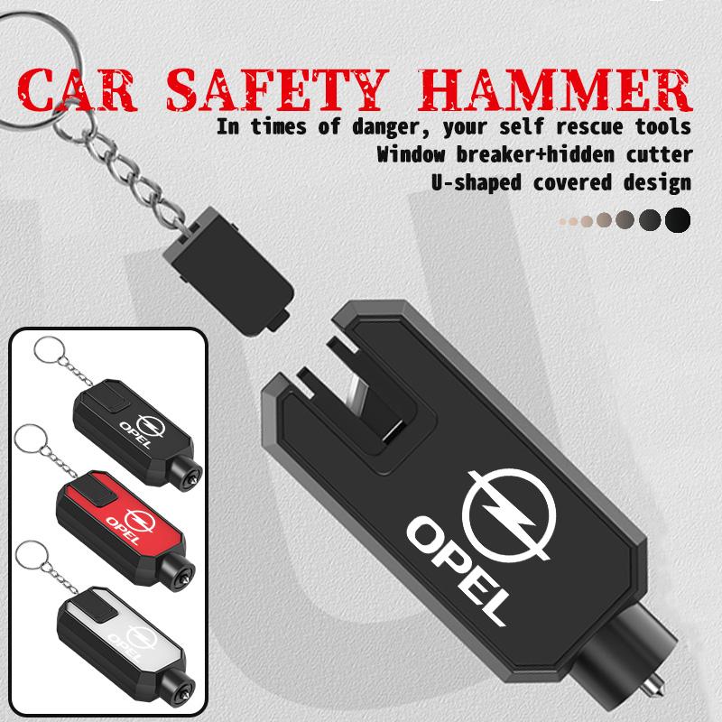 Car Safety Hammer Emergency Glass Window Break Seat Belt Cutter For Opel ADAM ASTRA J K CORSA E INSIGNIA MOKKA VIVA Meriva WJ1