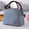 1pc Reusable Striped Outdoor Camping Lunch Bag, Pinic Bag, Tote Bento Bag for Outdoor Camping, School,Work