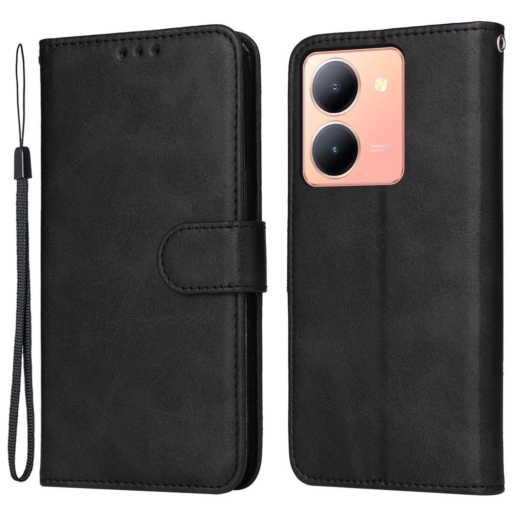 For Vivo Y78 (China) 5G/Y36 4G (Global)/Y36 5G (Global) Phone Case Calf Texture Leather Wallet Stand Cover