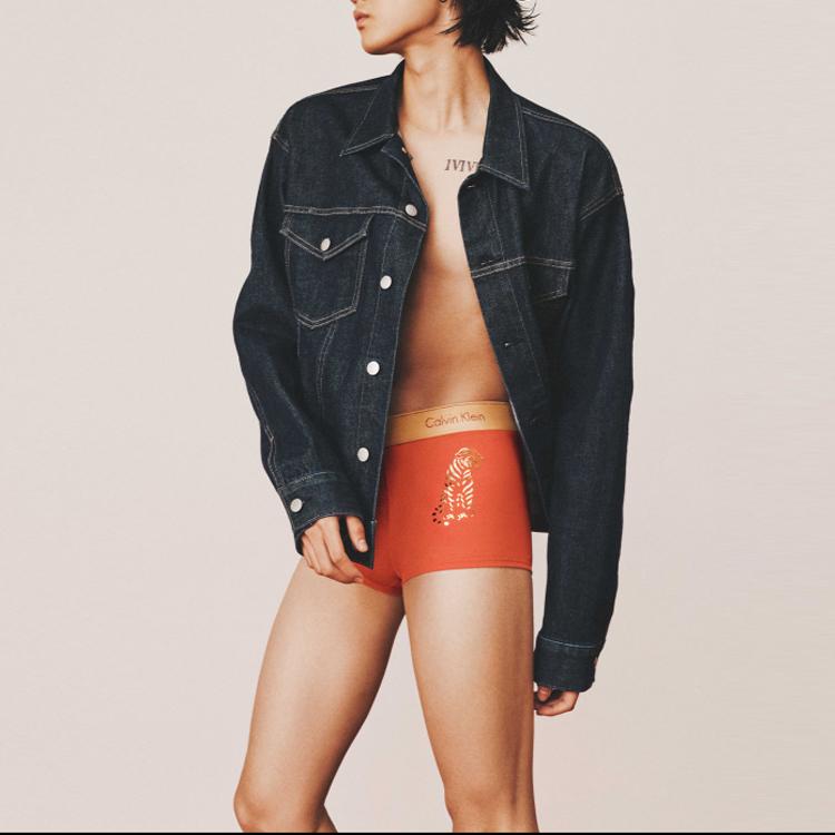 Calvin Klein Tiger Embroidered Denim Jacket Men Jackets Dark-Blue J319942-1BJ