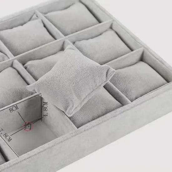 Luxury Velvet Jewelry Display and Storage Stand for Watches and Bracelets
