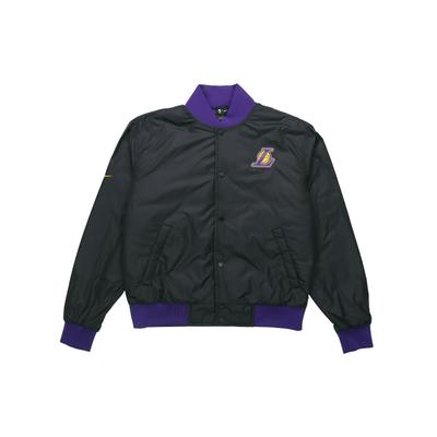 Giacca Sportiva da Basket Los Angeles Lakers Cotone con Logo Collo Alto Uomo Giacca Viola DB4787-010