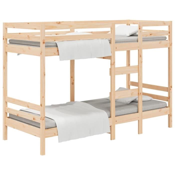 VidaXL Bunk Bed 75x190 Cm Solid Pine Wood 3139844