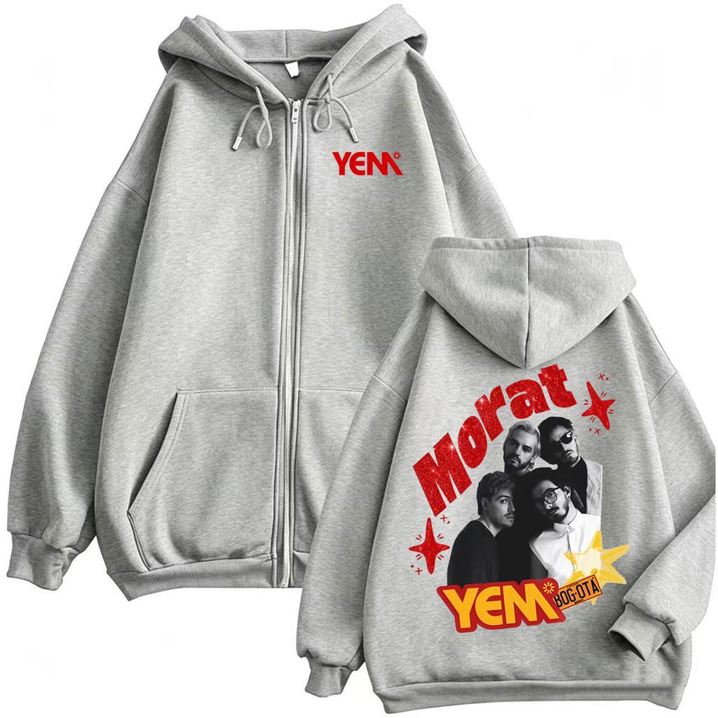 Band Morat Yem Album Reißverschluss Kapuzenpullover Herren Damen Vintage Hip Hop Popmusik Sweatshirt Jacke Reißverschluss Kapuzenpullover