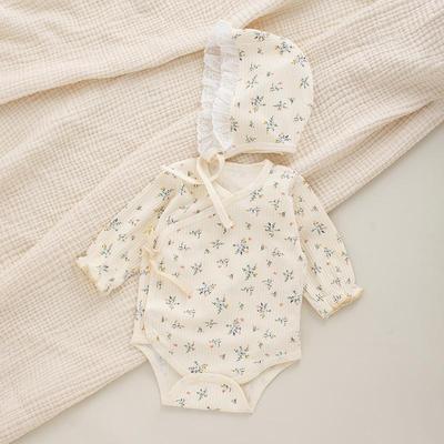 Tutina di Cotone Primavera & Autunno da Principessa per Neonato: Elegante Outfit Stagionale per Bambina