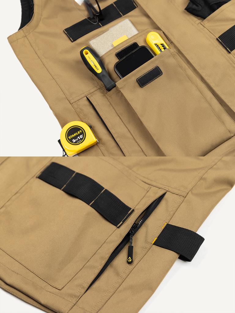 Multi-Pocket Electrician Work Vest Outdoor Fishing Gear Functional Multi-Functional Tool Vest Standard Polyester Casual Vest