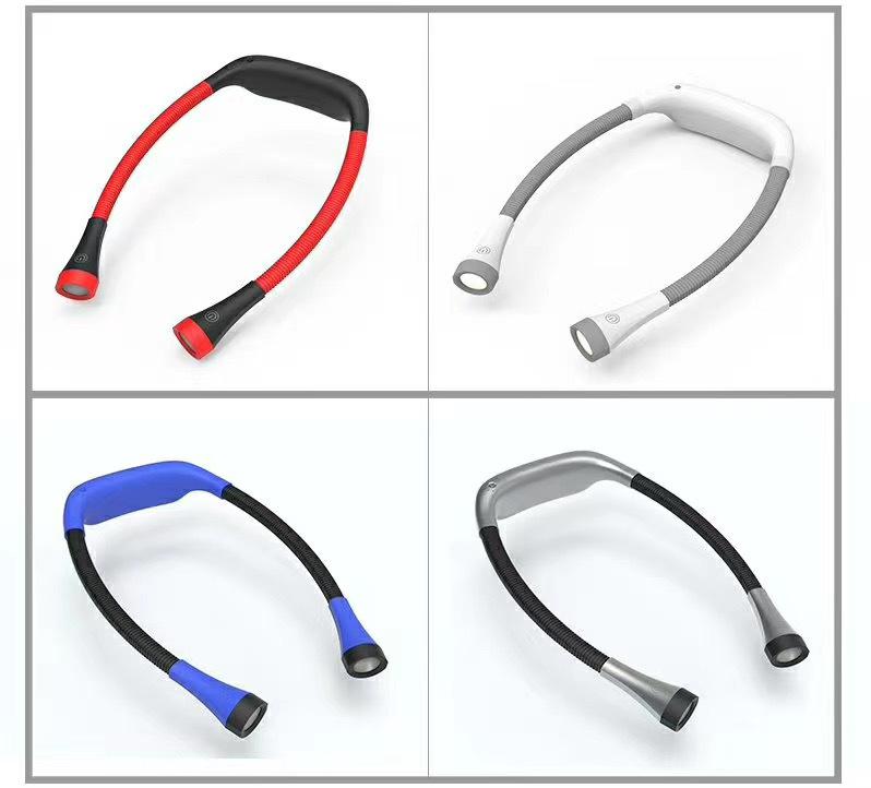 LED Neck Light: USB Rechargeable, Portable Neck-Mounted Reading Lamp for Dormitory, Study, Desk, and Outdoor Use