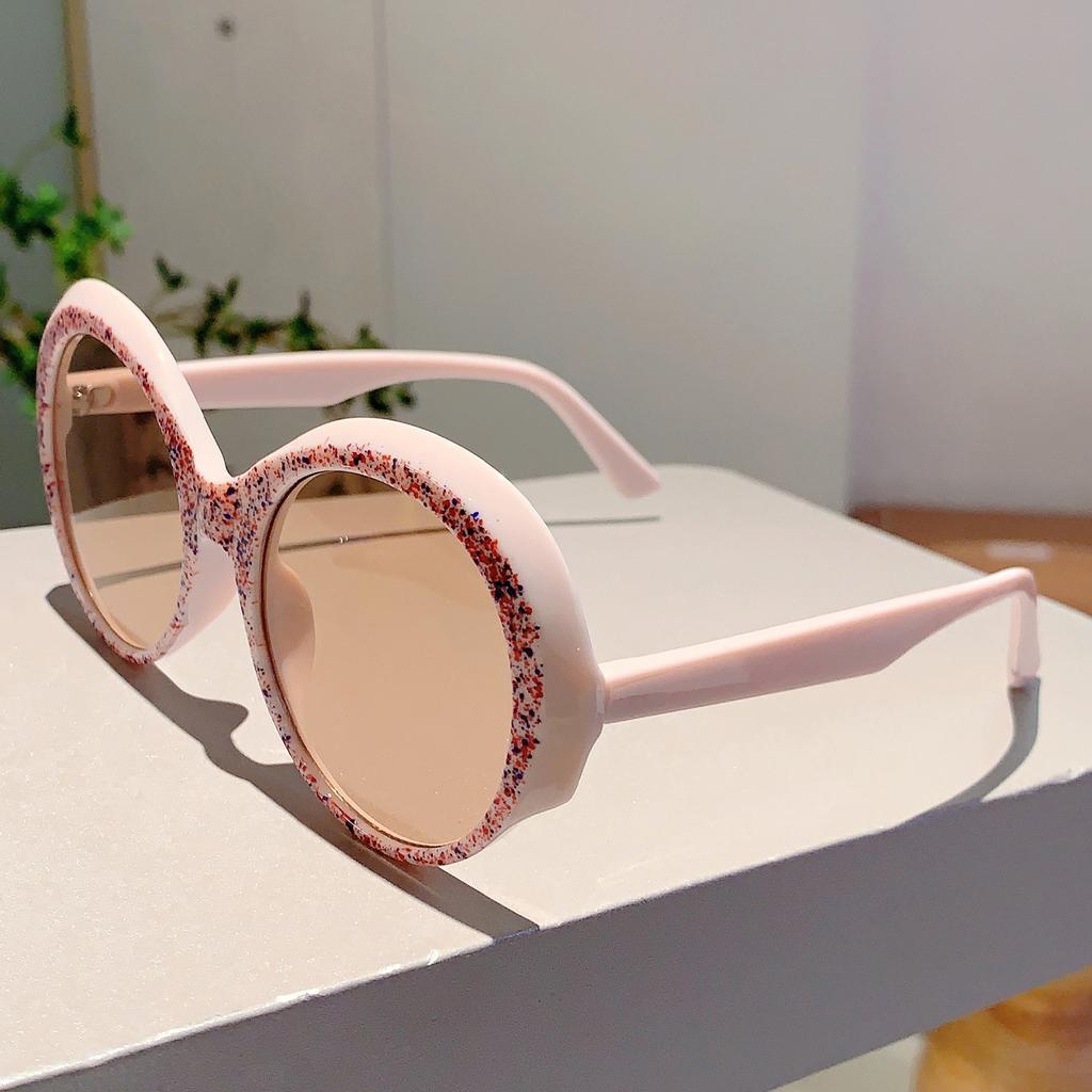 Vintage Round Sunglasses Women Fashion Gradient Multicolor Outdoor Shades Ins Trendy Stylish Brand Design Sun Glasses