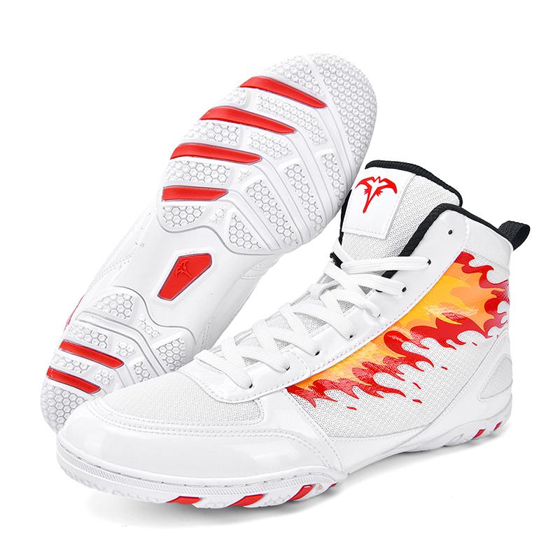 

Новые осенние устойчивые и сбалансированные борцовки, ультралегкие и дышащие боксерки, прочная и модная спортивная обувь 38 белый