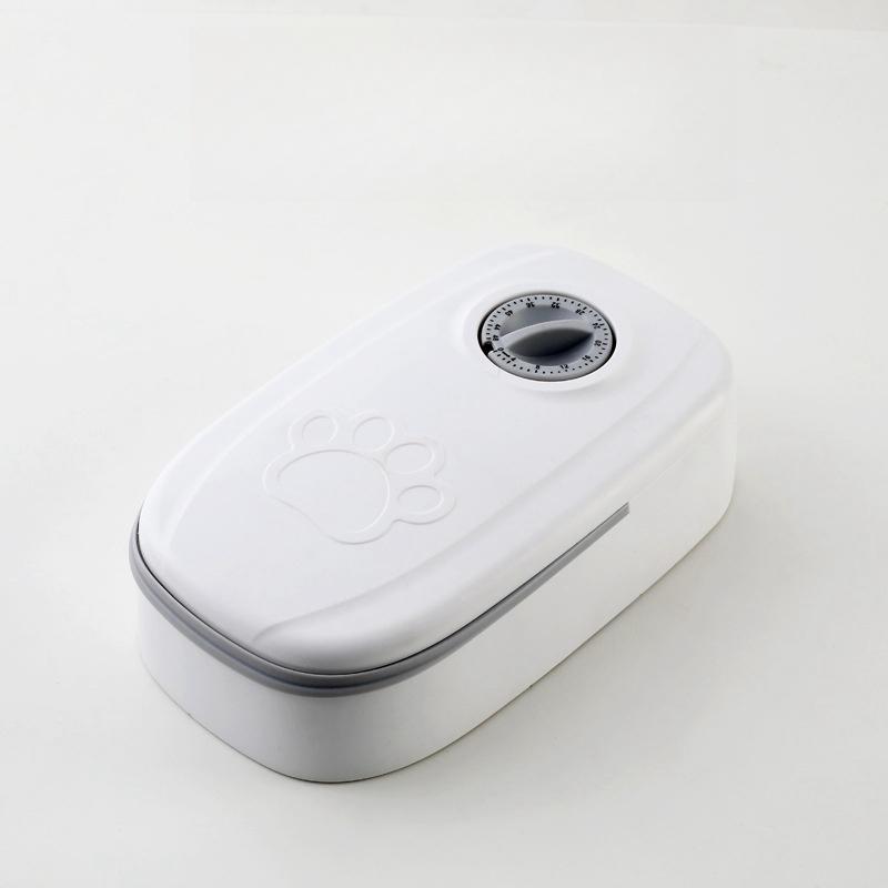 Pet Automatic Feeder Timed Quantification Separate Bowls for Dry Wet Feeding Easy To Clean Short-distance Travel Home Use