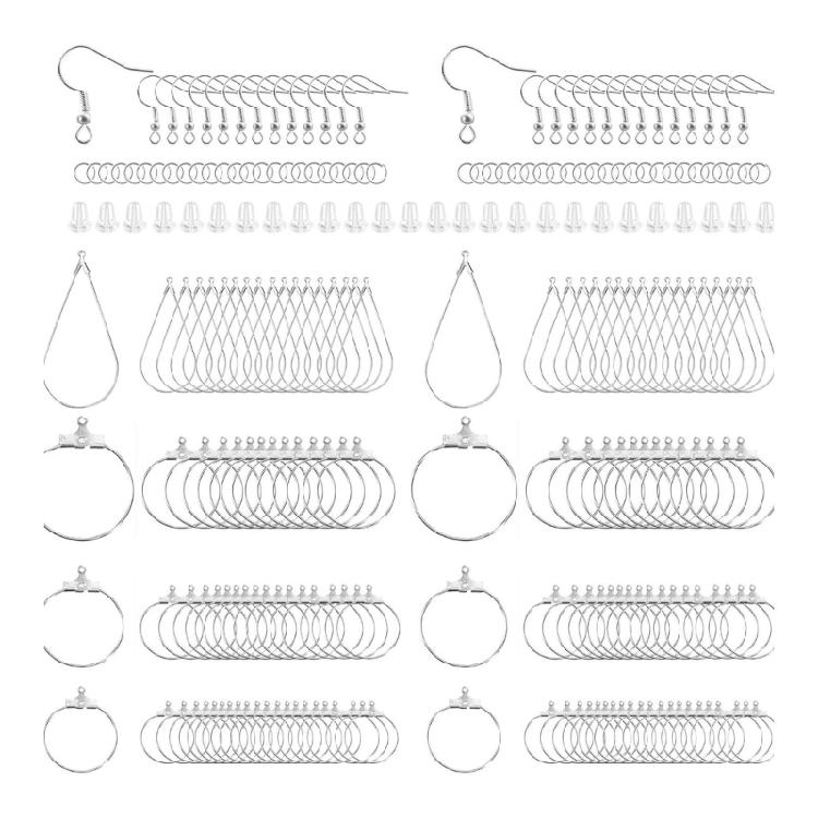700Pcs Permanent Iron Drop Ear Fasteners Stoppers Round Findings Organized Jewelry Crafting Factors