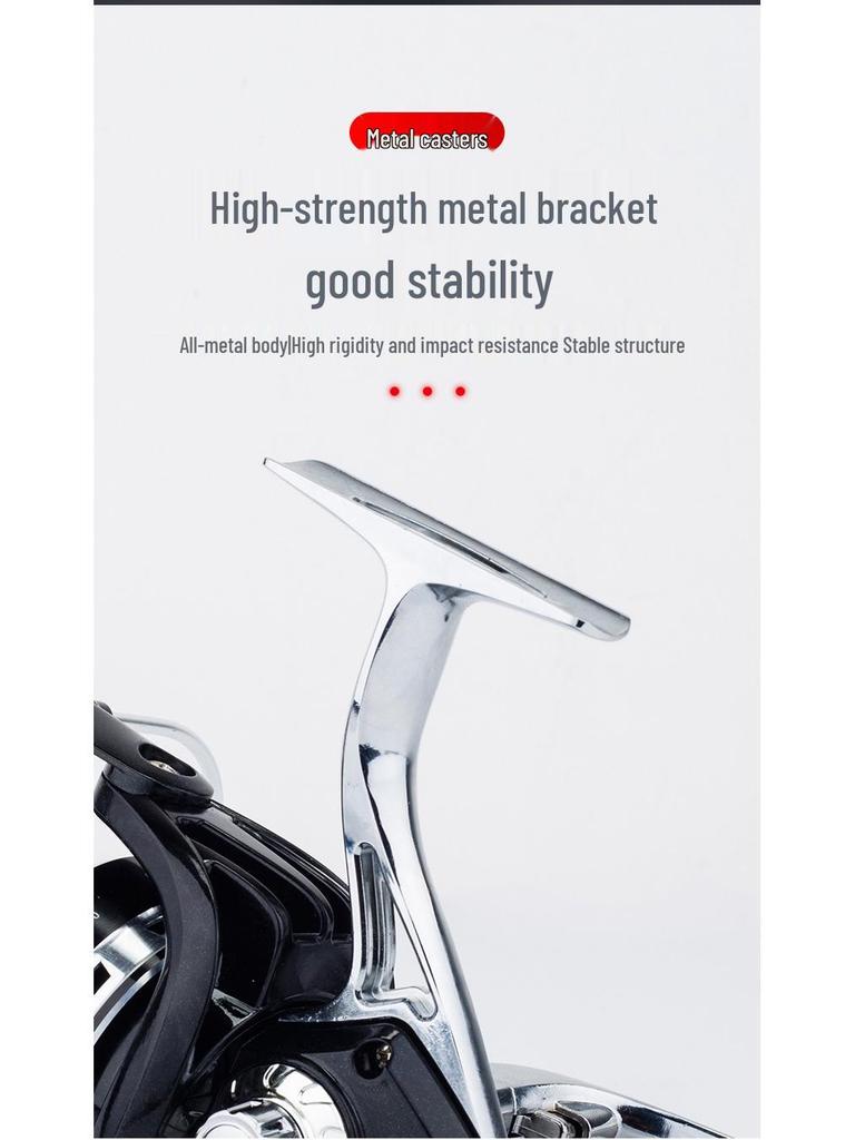 Metallfuß-Spinnrolle mit EV-Wippe für Meeres- und Felsangeln, Weitwurf-Köder, Mikro-Angelrolle.