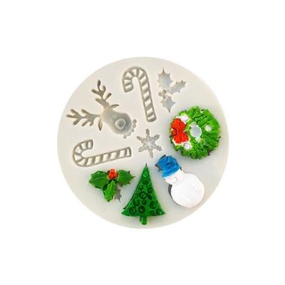 Silicone Mold Christmas Elements Shape Baking Fondant Cookie  Chocolate Mold Cake Decorating Tools