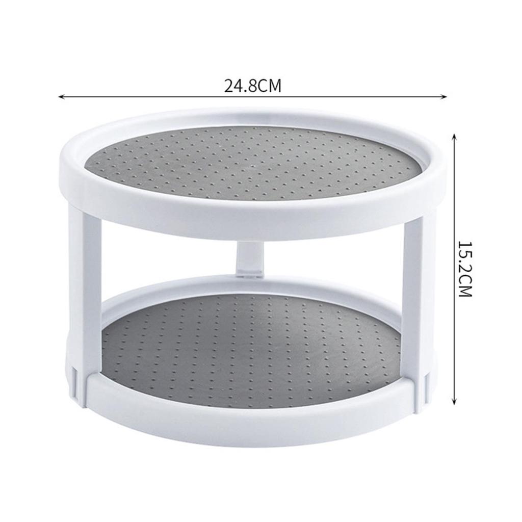 Drehbares Gewürzregal für Küchenutensilien, doppelschichtige Eck-Aufbewahrungsbox für Gewürzflaschen