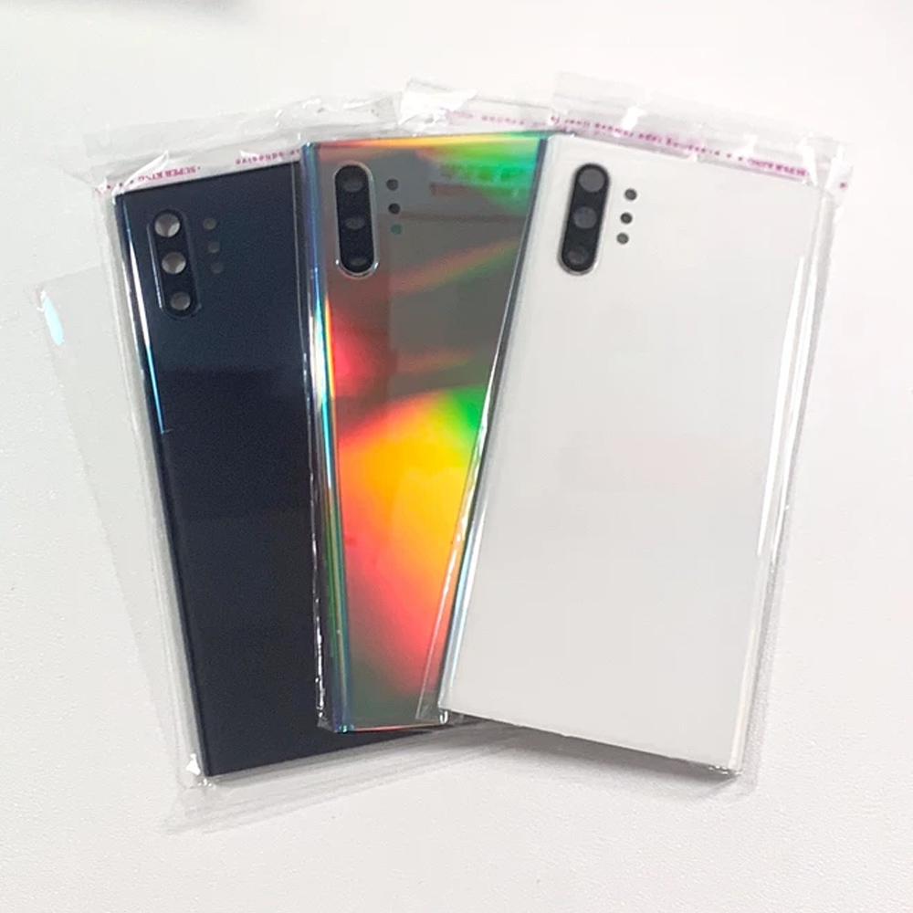 For Samsung Galaxy Note10Plus SM-N970 N970F Back Glass Battery Cover Rear Housing With Camera Lens Adhesive Tape Replacement