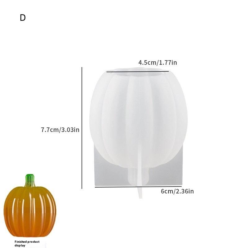 3D silikonová forma na dýni pro vonné svíčky Snadné vyjmutí z formy Halloweenové pryskyřičné formy Díkůvzdání Dárky
