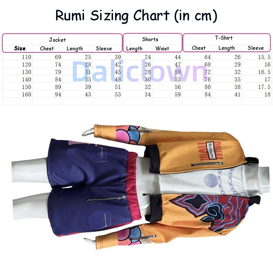 Film K-Pop Rumi Mira Zoey Demon Hunters Costume Cosplay Bambini Ragazze Halloween Palco Stampato 3D Huntrix Dorato Abbigliamento Role Play